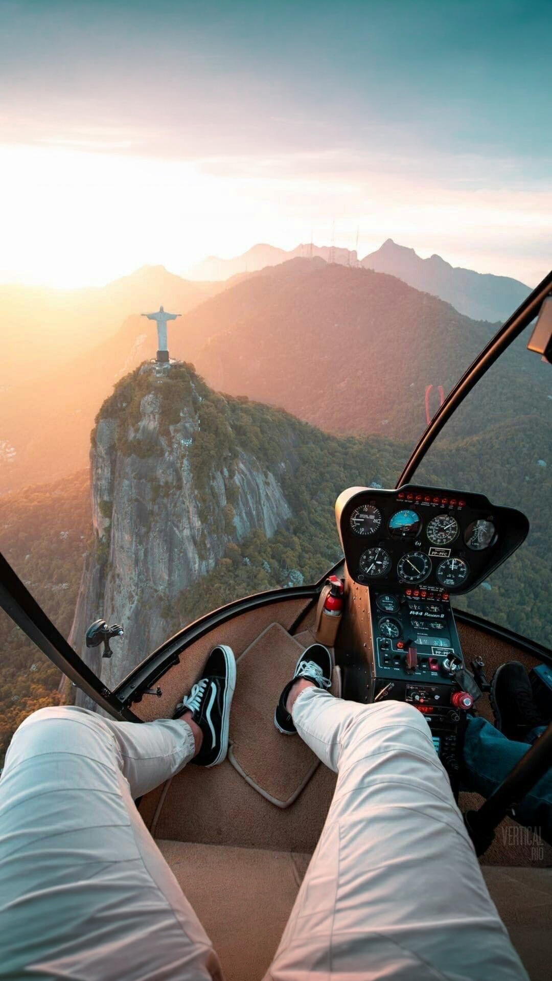 Helikopterflug über dem Corcovado